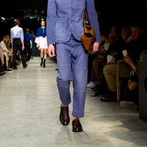 NWT Auth.Burberry Trousers Sz 46 Cotton Cropped.